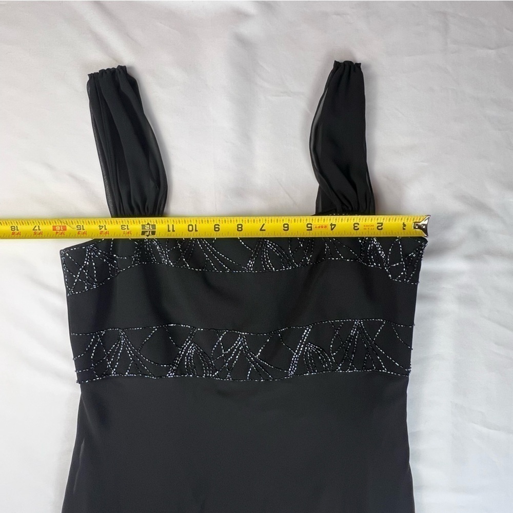 Evan Picone - Women’s Spaghetti Strap Dress - Size 8 - Black - Beading - Picture 3 of 8